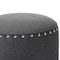 Baxton Studio Rosine Modern Dark Grey Upholstered Nail Trim Ottoman 143-8144 - alternate 2